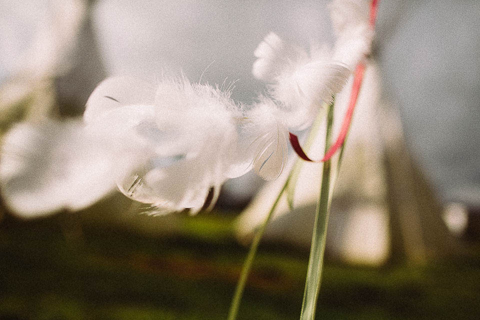 boho hochzeit federn