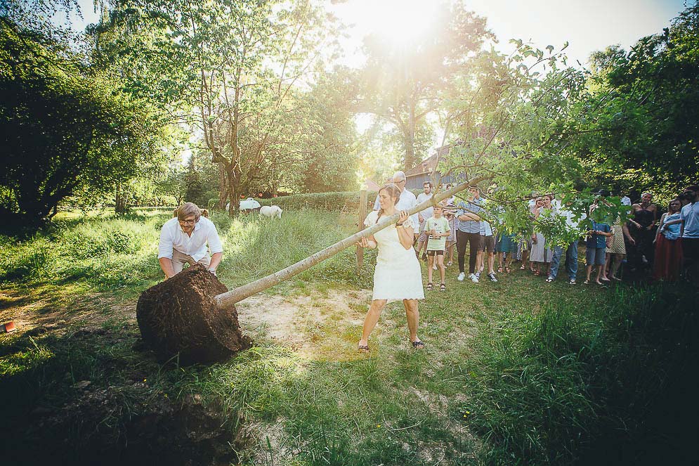 gartenhochzeit baum pflanzen